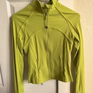 Beautiful Lululemon bright lime yellow cropped yellow running jacket